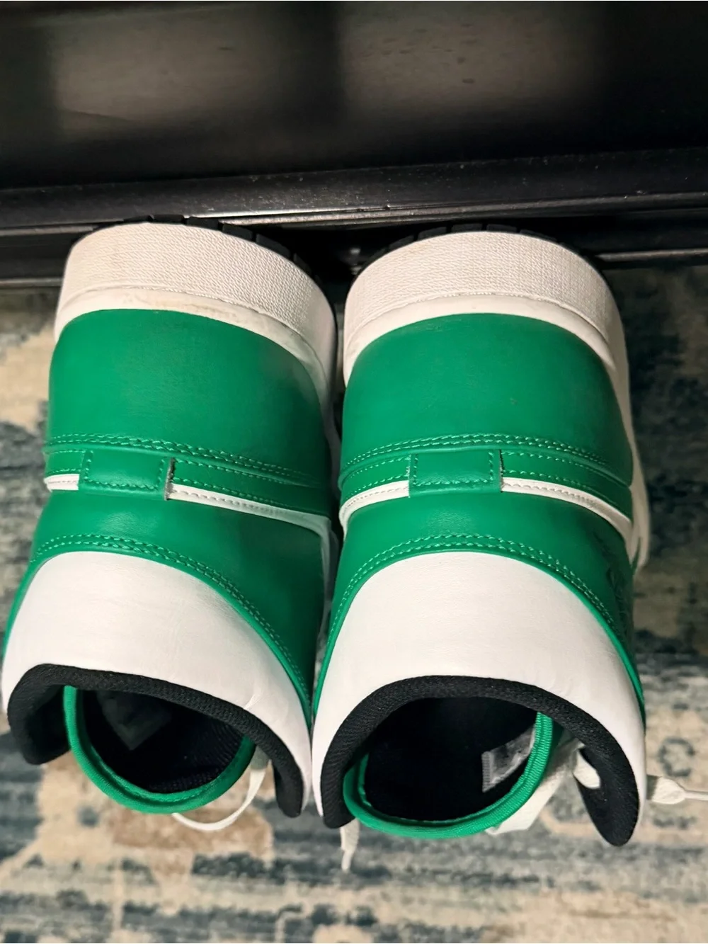Jordan Mid-Top Sneakers in White and Green